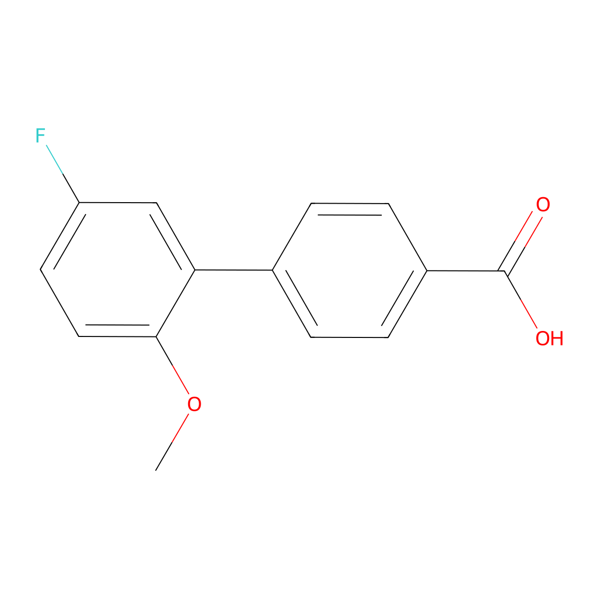 4-(5-Fluoro-2-methoxyphenyl)benzoic acid molecular structure, CAS 1184821-08-6