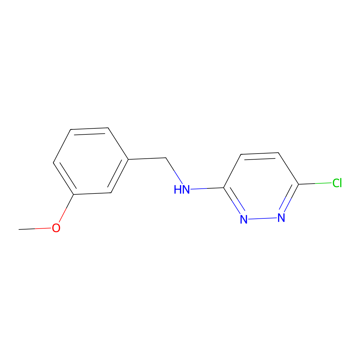 6-chloro-N-[(3-methoxyphenyl)methyl]pyridazin-3-amine molecular structure, CAS 1184826-33-2