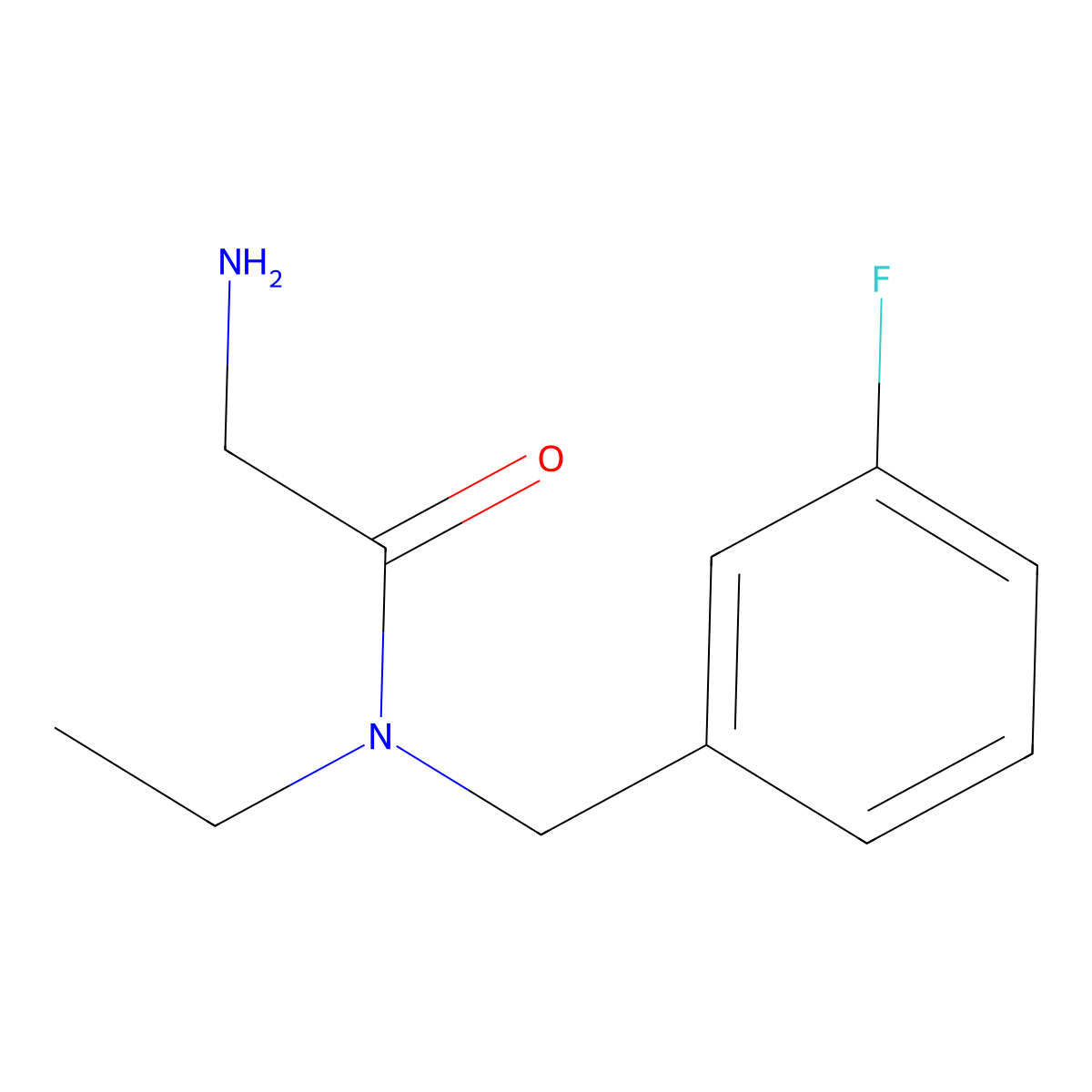 2-Amino-N-ethyl-N-(3-fluoro-benzyl)-acetamide molecular structure, CAS 1184827-69-7