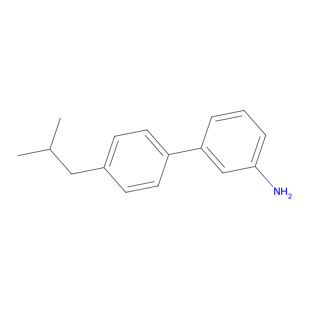 4'-Isobutyl-[1,1'-biphenyl]-3-amine molecular structure, CAS 1184831-10-4