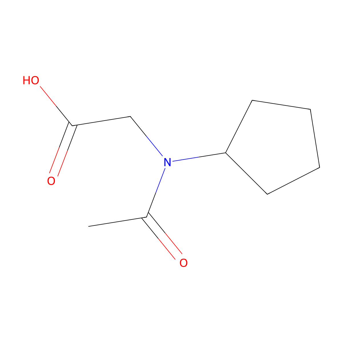 N-acetyl-(D,L)-cyclopentylglycine molecular structure, CAS 1184837-04-4