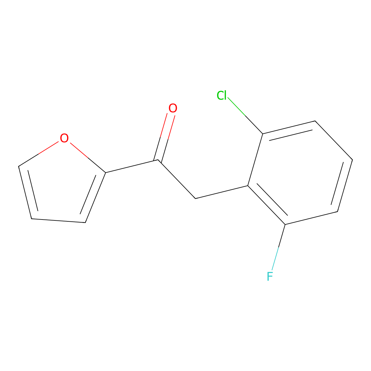 2-(2-Chloro-6-fluorophenyl)-1-(furan-2-yl)ethan-1-one molecular structure, CAS 1184838-84-3