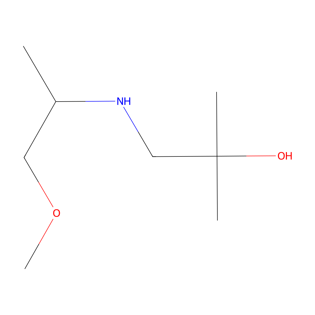 1-[(1-Methoxypropan-2-yl)amino]-2-methylpropan-2-ol molecular structure, CAS 1184839-81-3