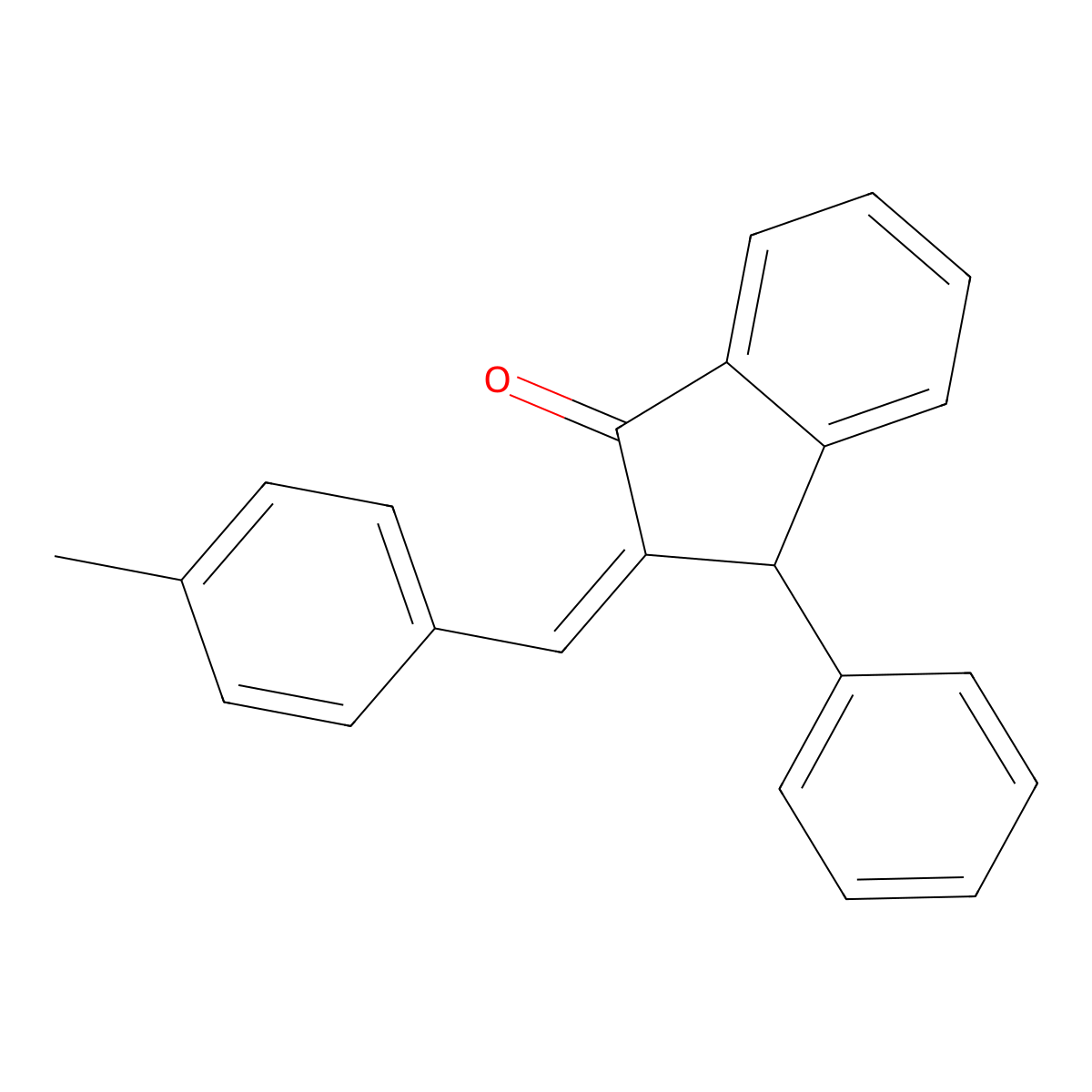 (2Z)-2-[(4-methylphenyl)methylidene]-3-phenyl-2,3-dihydro-1H-inden-1-one molecular structure, CAS 118485-44-2