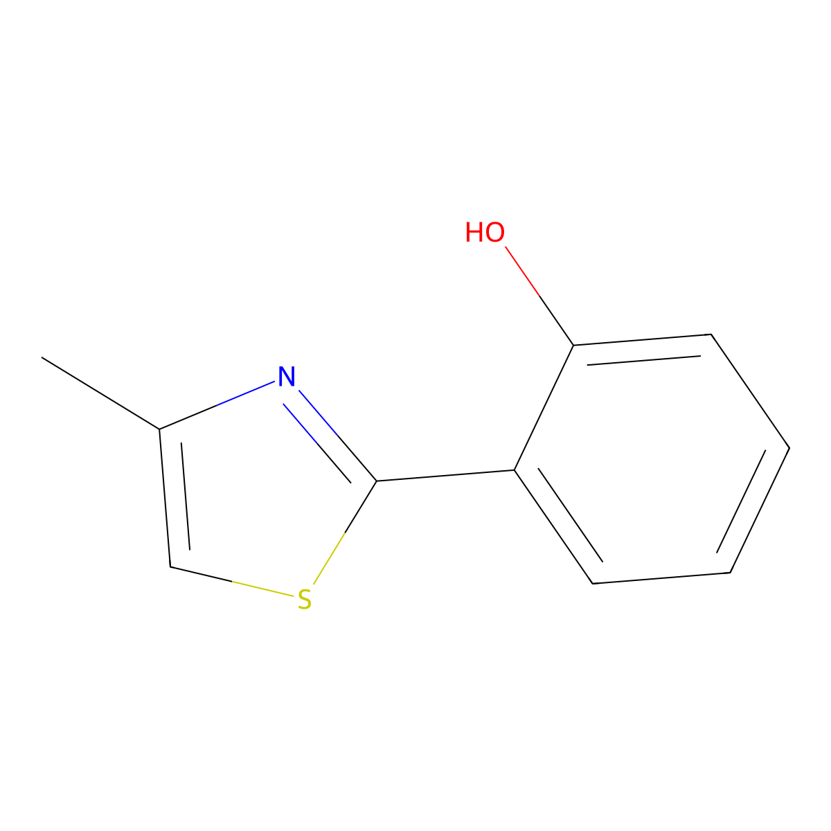 2-(4-methyl-2-thiazolyl)Phenol molecular structure, CAS 118485-49-7