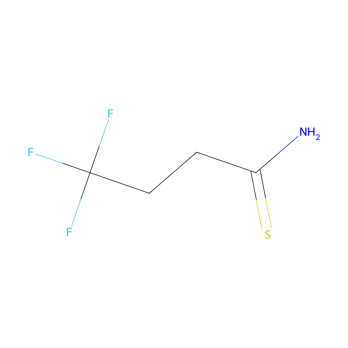 4,4,4-Trifluorobutanethioamide molecular structure, CAS 1184850-75-6