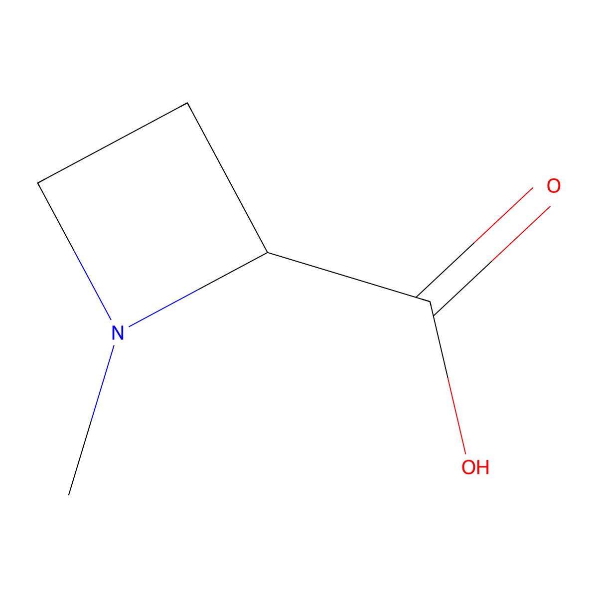 1-Methylazetidine-2-carboxylic acid molecular structure, CAS 1184858-90-9
