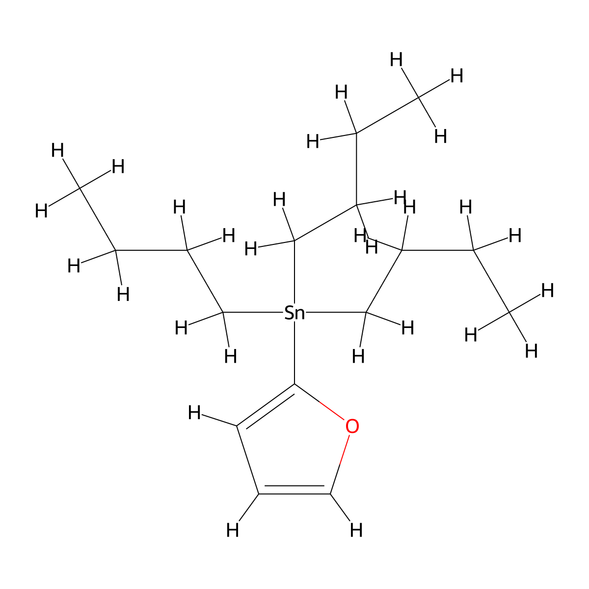 2-(Tributylstannyl)furan molecular structure, CAS 118486-94-5