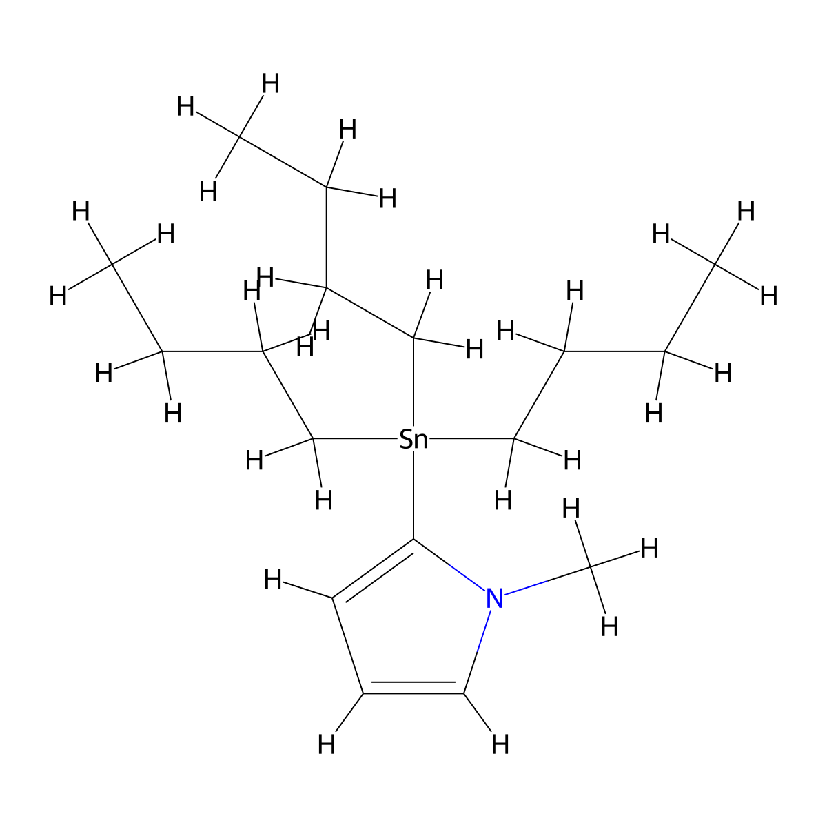 1-methyl-2-(tributylstannyl)-1H-pyrrole molecular structure, CAS 118486-97-8
