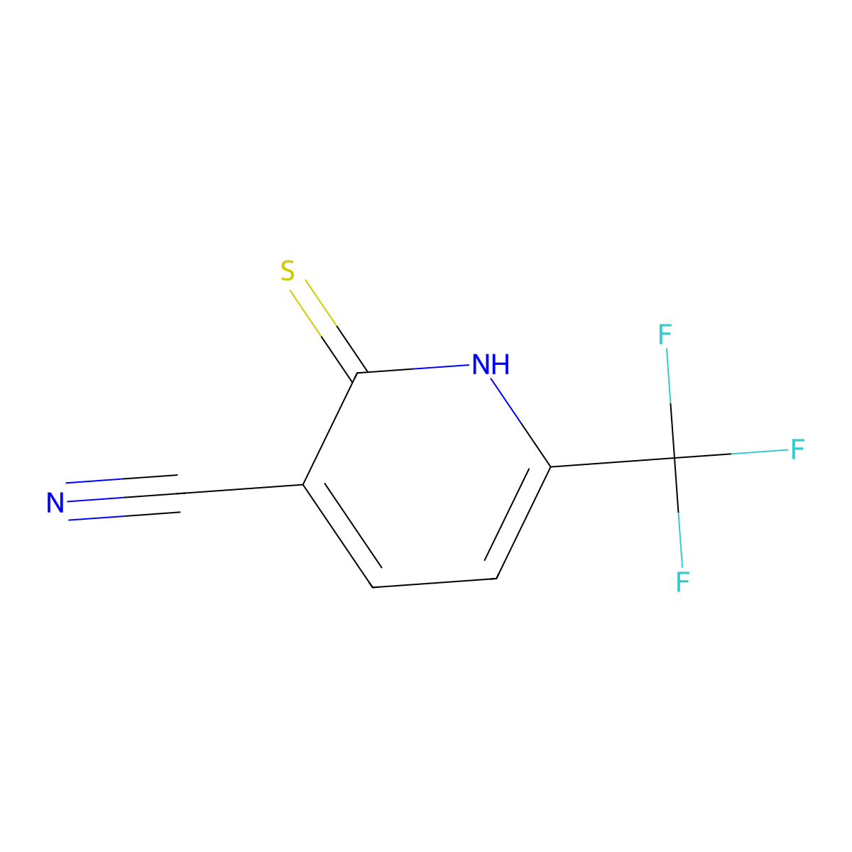 2-Sulfanyl-6-(trifluoromethyl)pyridine-3-carbonitrile molecular structure, CAS 1184873-39-9