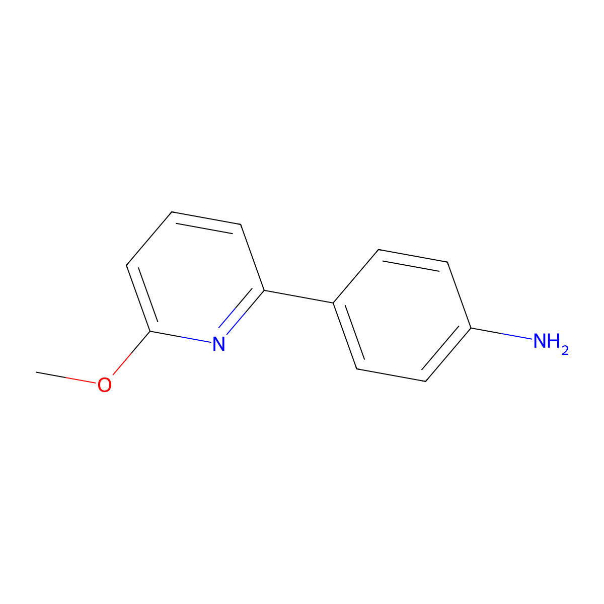 4-(6-Methoxypyridin-2-yl)aniline molecular structure, CAS 1184873-42-4