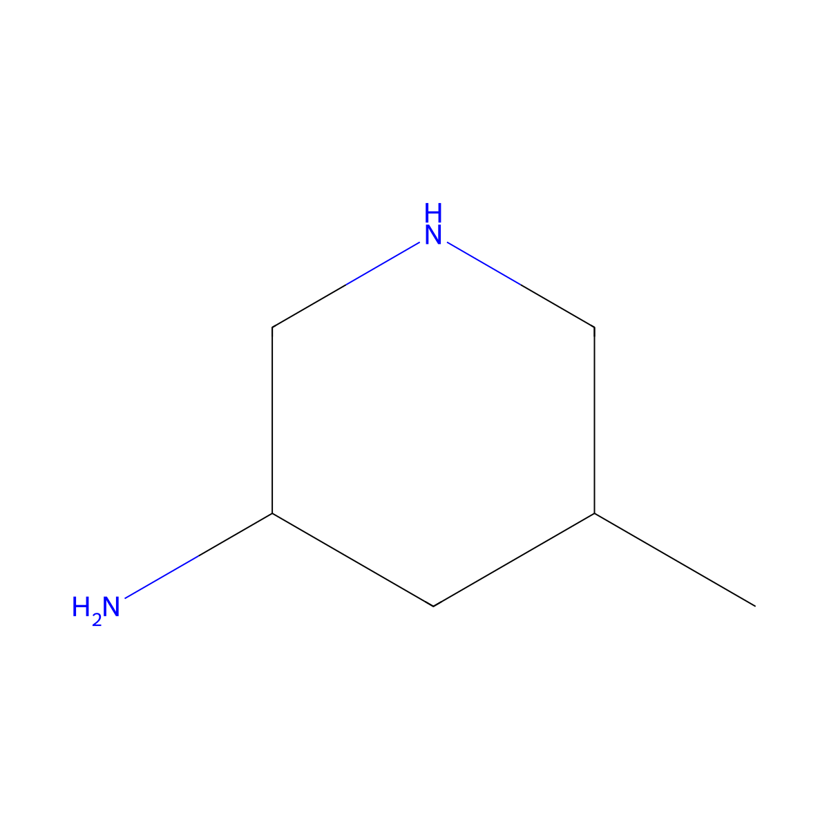 5-Methylpiperidin-3-amine molecular structure, CAS 1184913-57-2