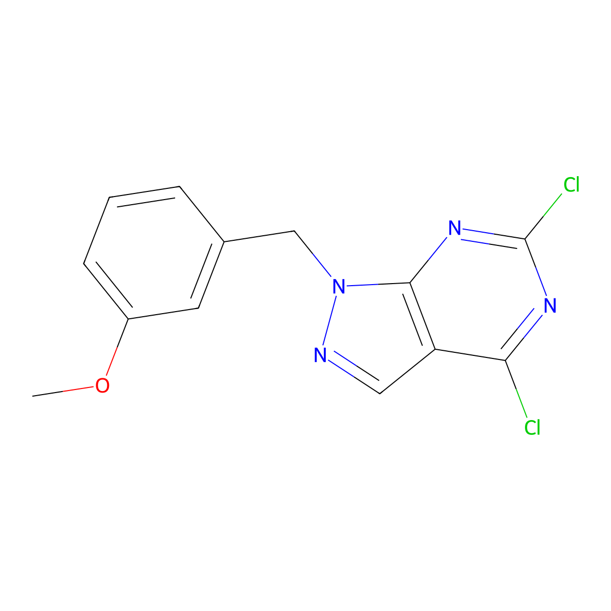 4,6-dichloro-1-(3-methoxybenzyl)-1H-pyrazolo[3,4-d]pyrimidine molecular structure, CAS 1184913-85-6