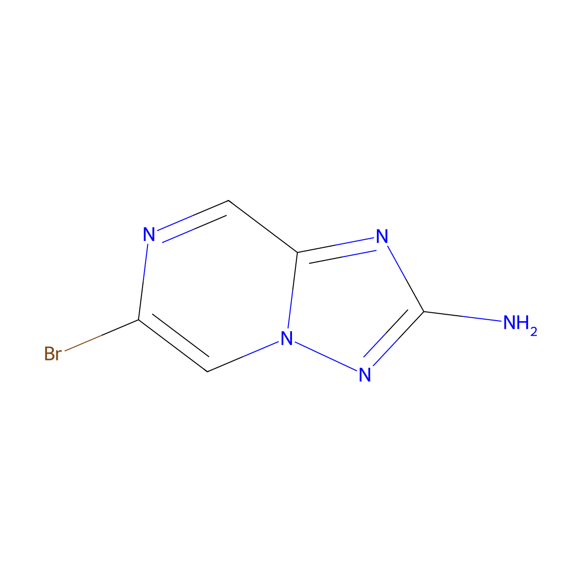6-Bromo-[1,2,4]triazolo[1,5-a]pyrazin-2-amine molecular structure, CAS 1184915-33-0