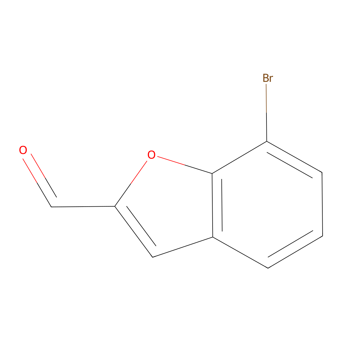 7-Bromo-1-benzofuran-2-carbaldehyde molecular structure, CAS 1184915-60-3