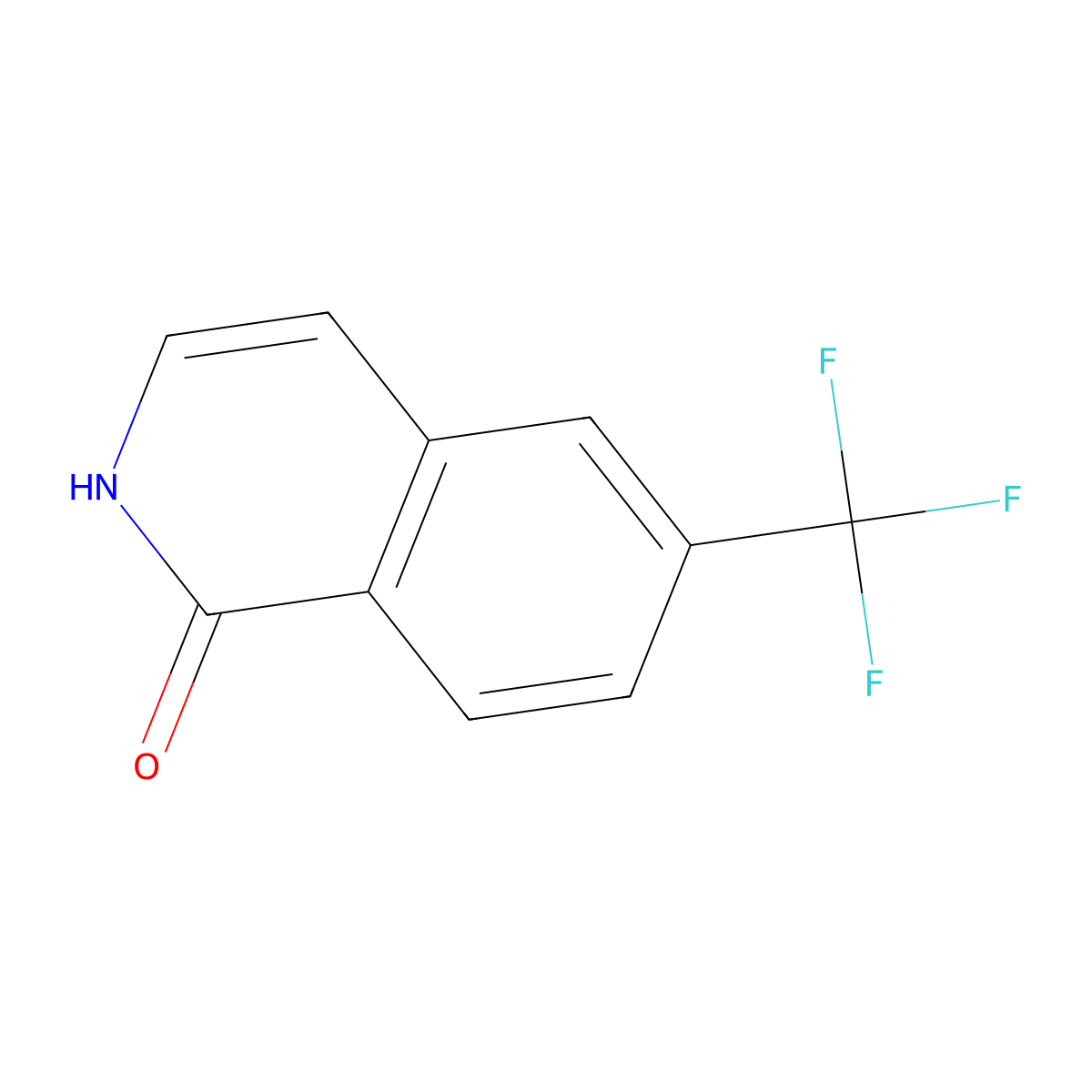 6-(Trifluoromethyl)-1,2-dihydroisoquinolin-1-one molecular structure, CAS 1184916-59-3