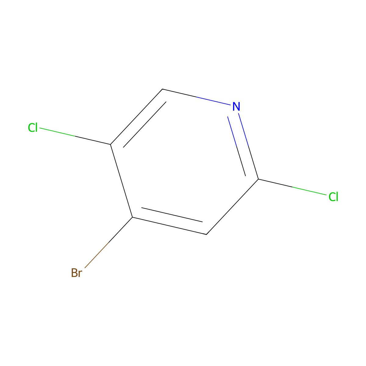 4-Bromo-2,5-dichloropyridine molecular structure, CAS 1184917-16-5