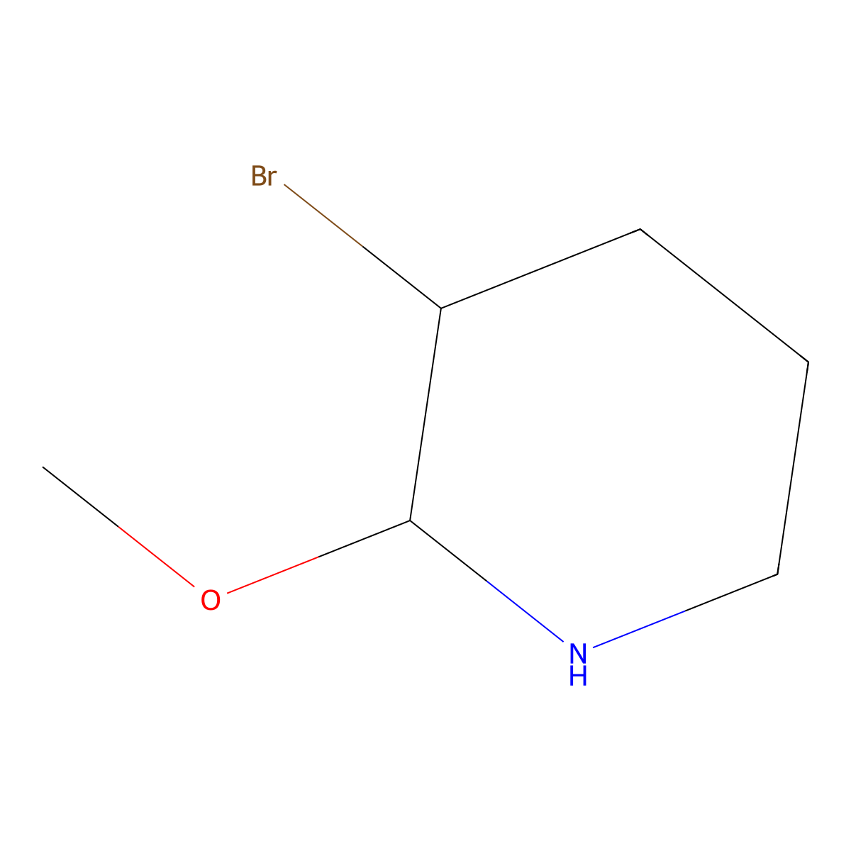 3-Bromo-2-methoxypiperidine molecular structure, CAS 1184917-81-4