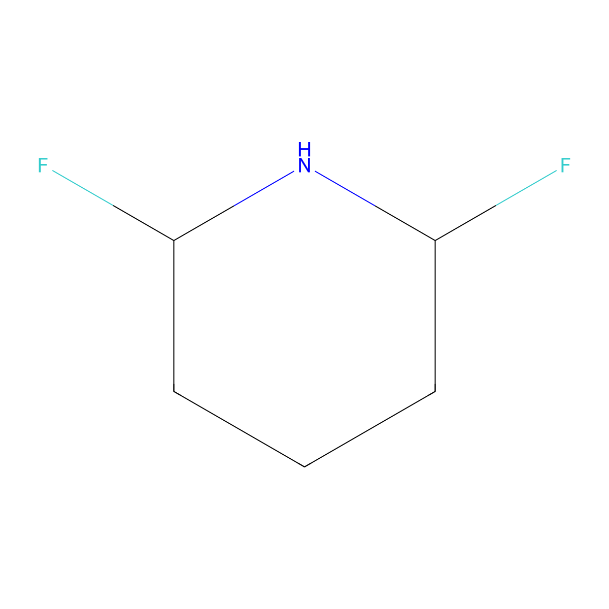 2,6-Difluoropiperidine molecular structure, CAS 1184918-29-3