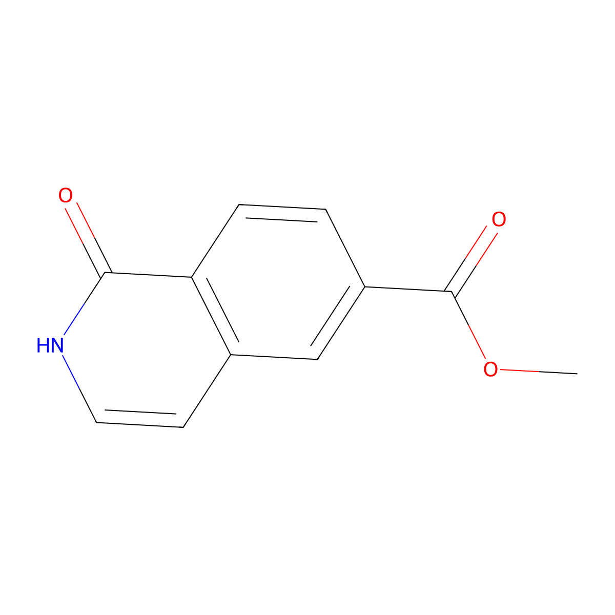 Methyl 1-oxo-1,2-dihydroisoquinoline-6-carboxylate molecular structure, CAS 1184920-35-1