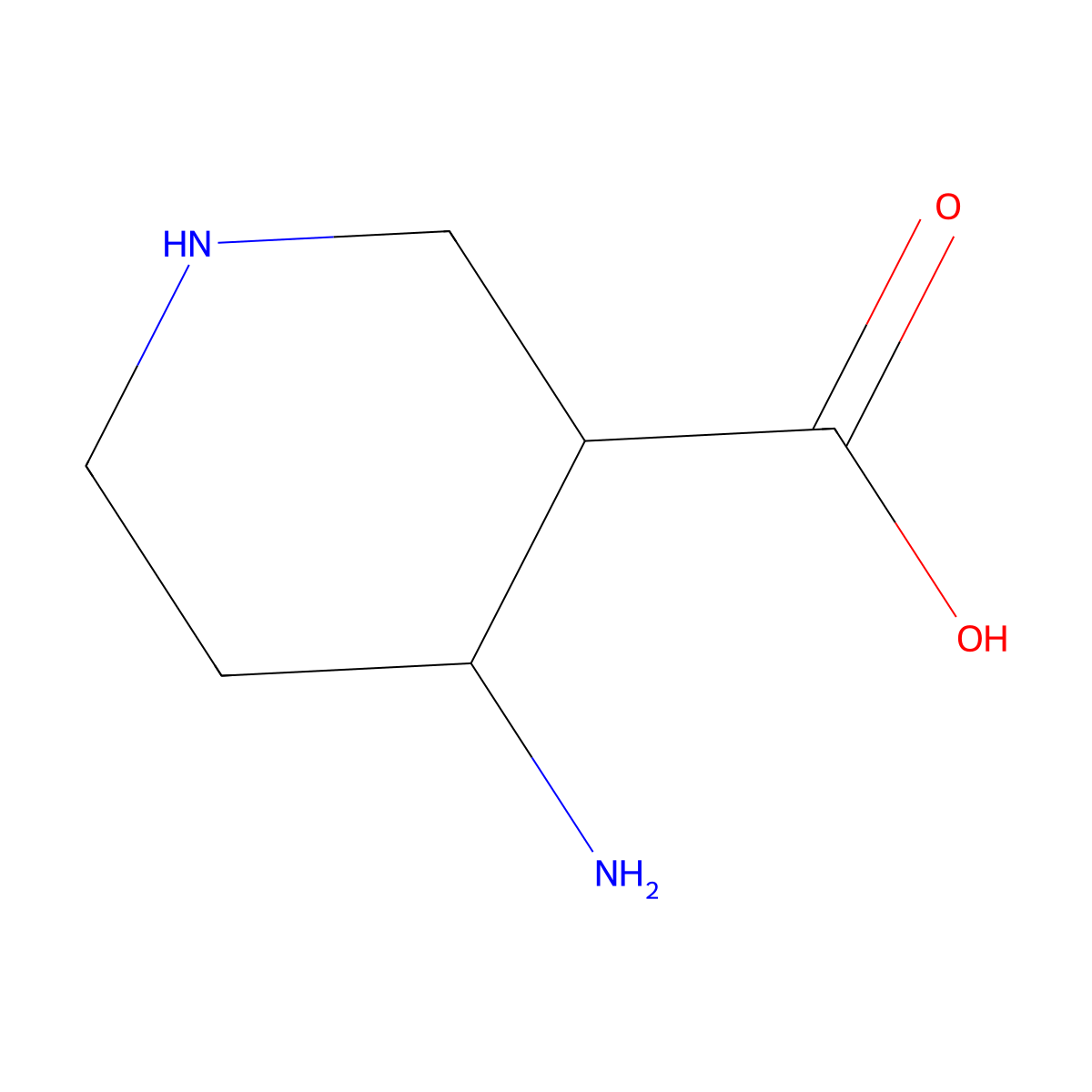 4-Aminopiperidine-3-carboxylic acid molecular structure, CAS 1184921-07-0