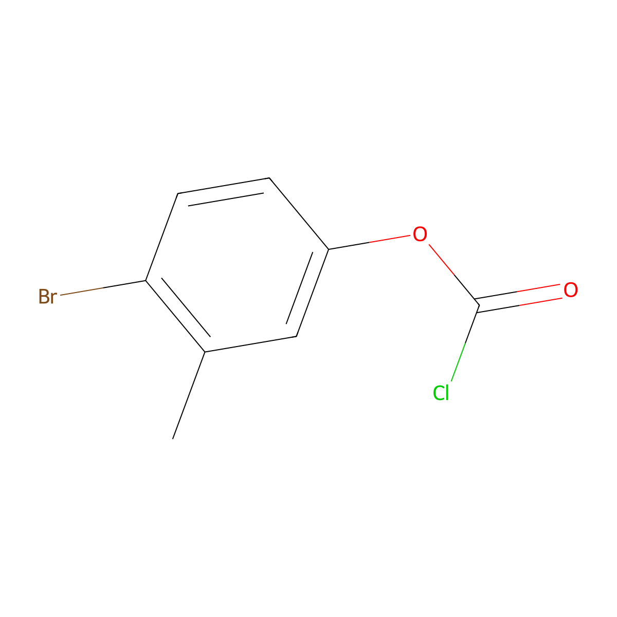 4-Bromo-3-methylphenyl chloroformate molecular structure, CAS 1184937-04-9