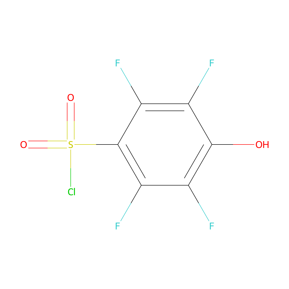 2,3,5,6-Tetrafluoro-4-hydroxybenzene-1-sulfonyl chloride molecular structure, CAS 1184940-66-6