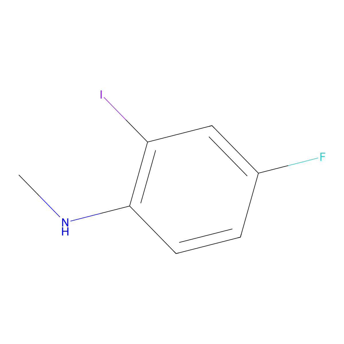 4-fluoro-2-iodo-N-methylaniline molecular structure, CAS 1184953-70-5
