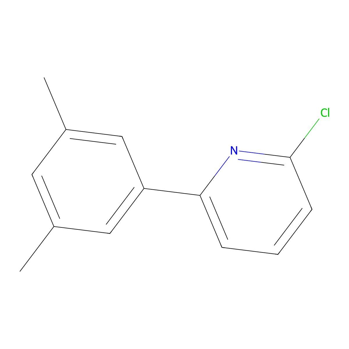 2-Chloro-6-(3,5-dimethylphenyl)pyridine molecular structure, CAS 1184955-04-1