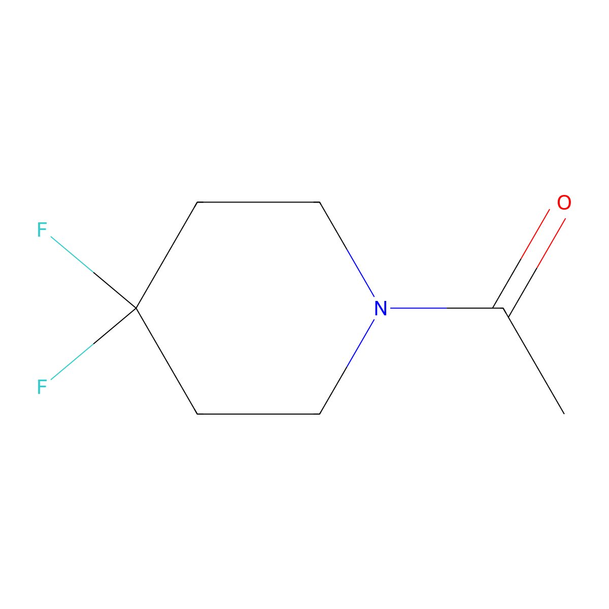 1-(4,4-Difluoropiperidin-1-yl)ethanone molecular structure, CAS 1184958-95-9
