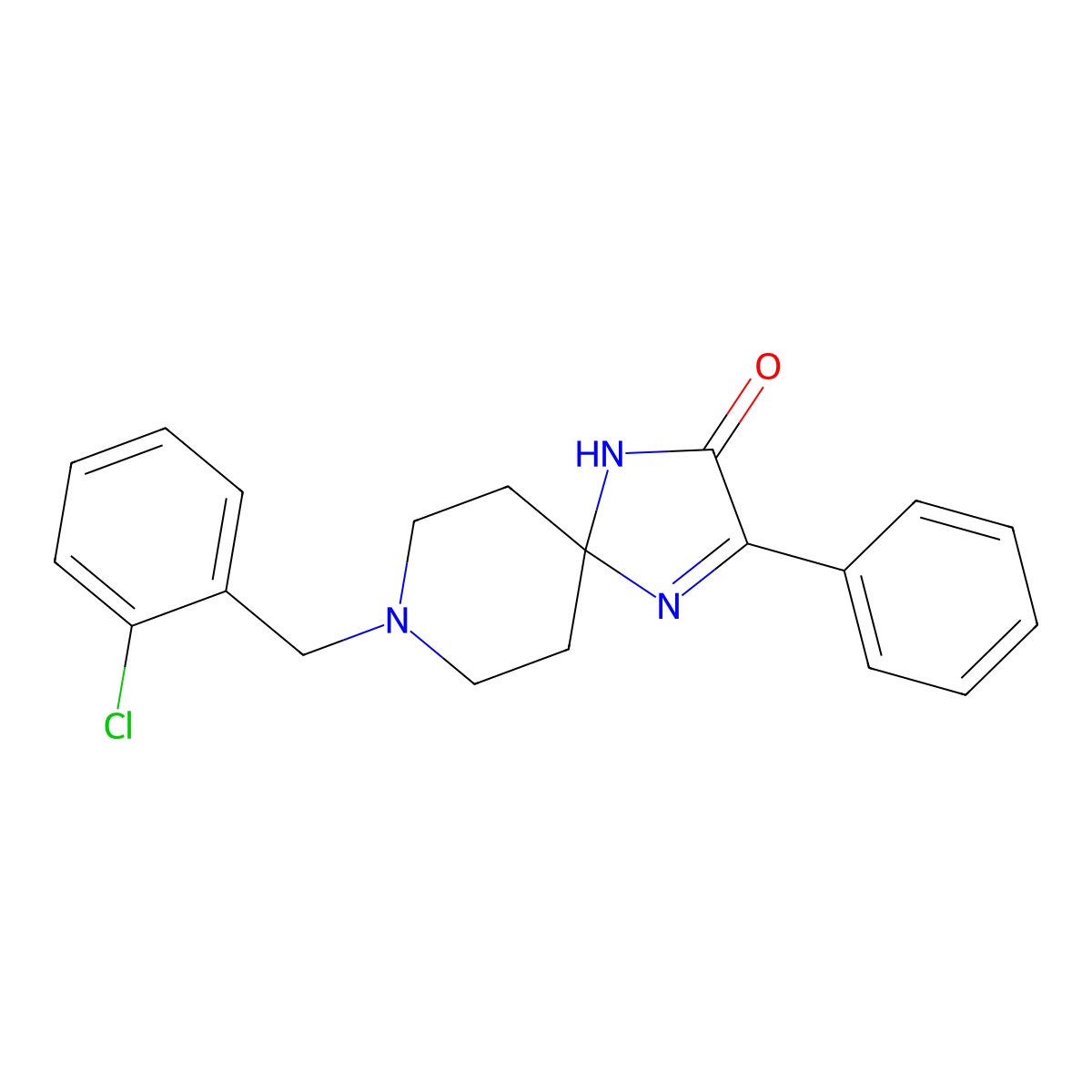 8-(2-Chlorobenzyl)-3-phenyl-1,4,8-triazaspiro[4.5]dec-3-en-2-one molecular structure, CAS 1184963-81-2