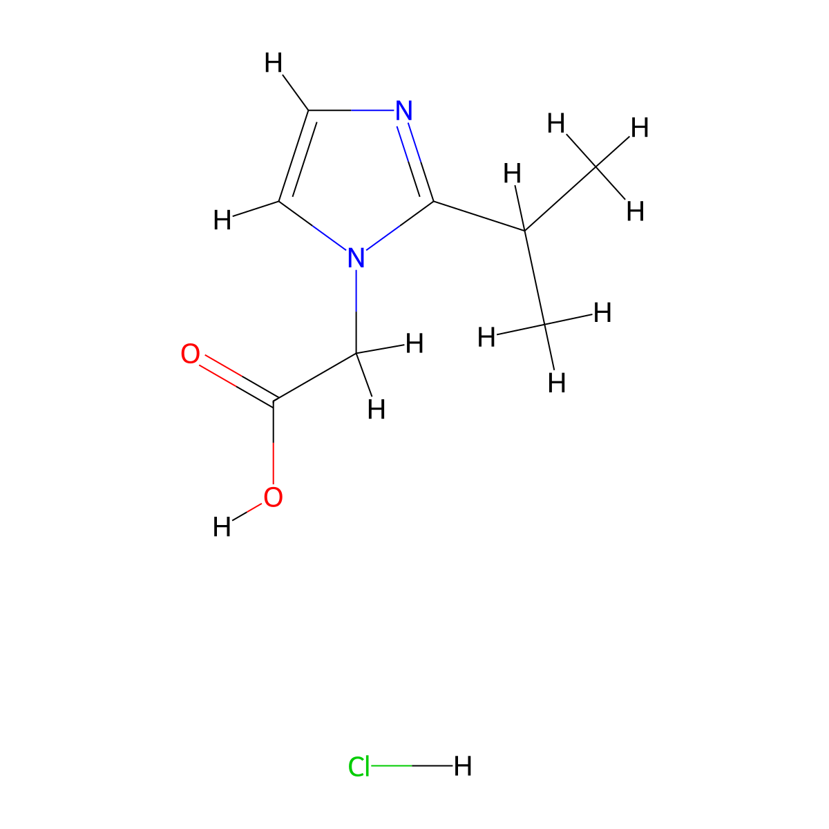 (2-Isopropyl-imidazol-1-YL)-acetic acid hydrochloride molecular structure, CAS 1184964-19-9