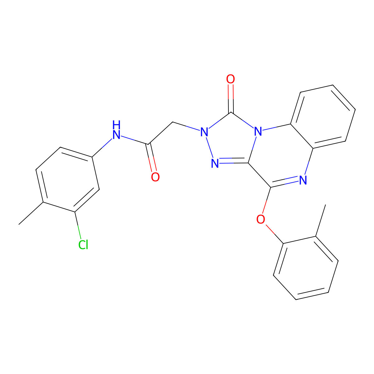 N-(3-chloro-4-methylphenyl)-2-[4-(2-methylphenoxy)-1-oxo[1,2,4]triazolo[4,3-a]quinoxalin-2(1H)-yl]acetamide molecular structure, CAS 1184965-82-9