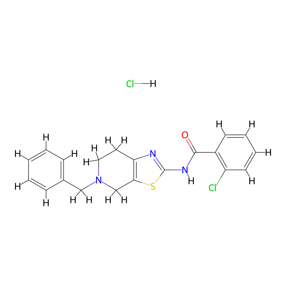 N-(5-benzyl-4,5,6,7-tetrahydrothiazolo[5,4-c]pyridin-2-yl)-2-chlorobenzamide hydrochloride molecular structure, CAS 1184969-71-8