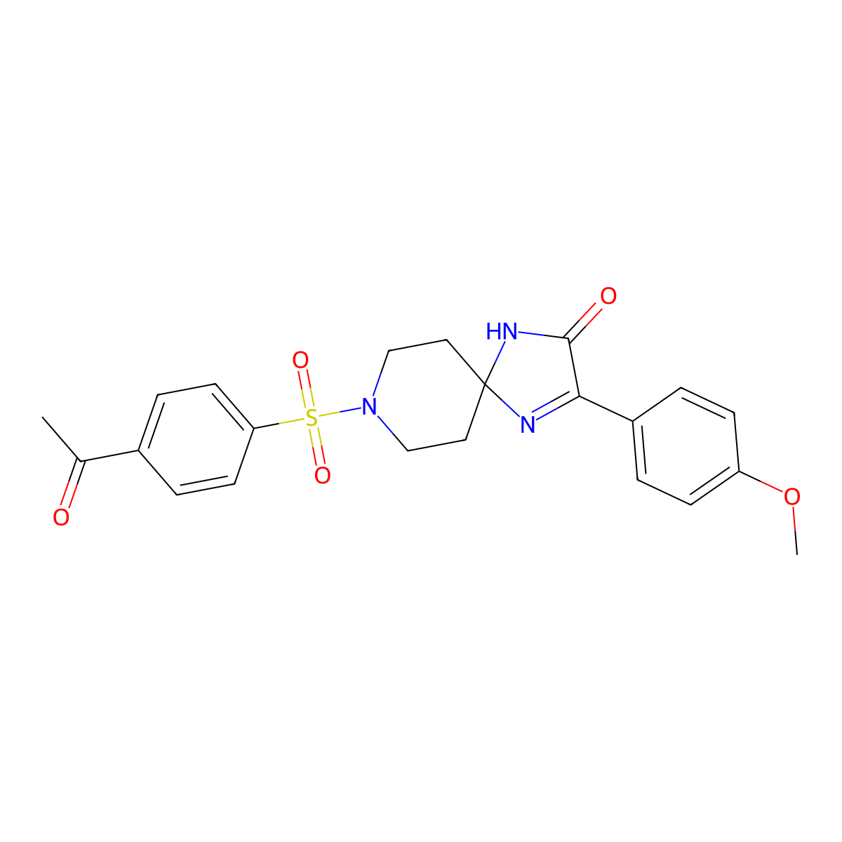 8-((4-Acetylphenyl)sulfonyl)-3-(4-methoxyphenyl)-1,4,8-triazaspiro[4.5]dec-3-en-2-one molecular structure, CAS 1184971-04-7