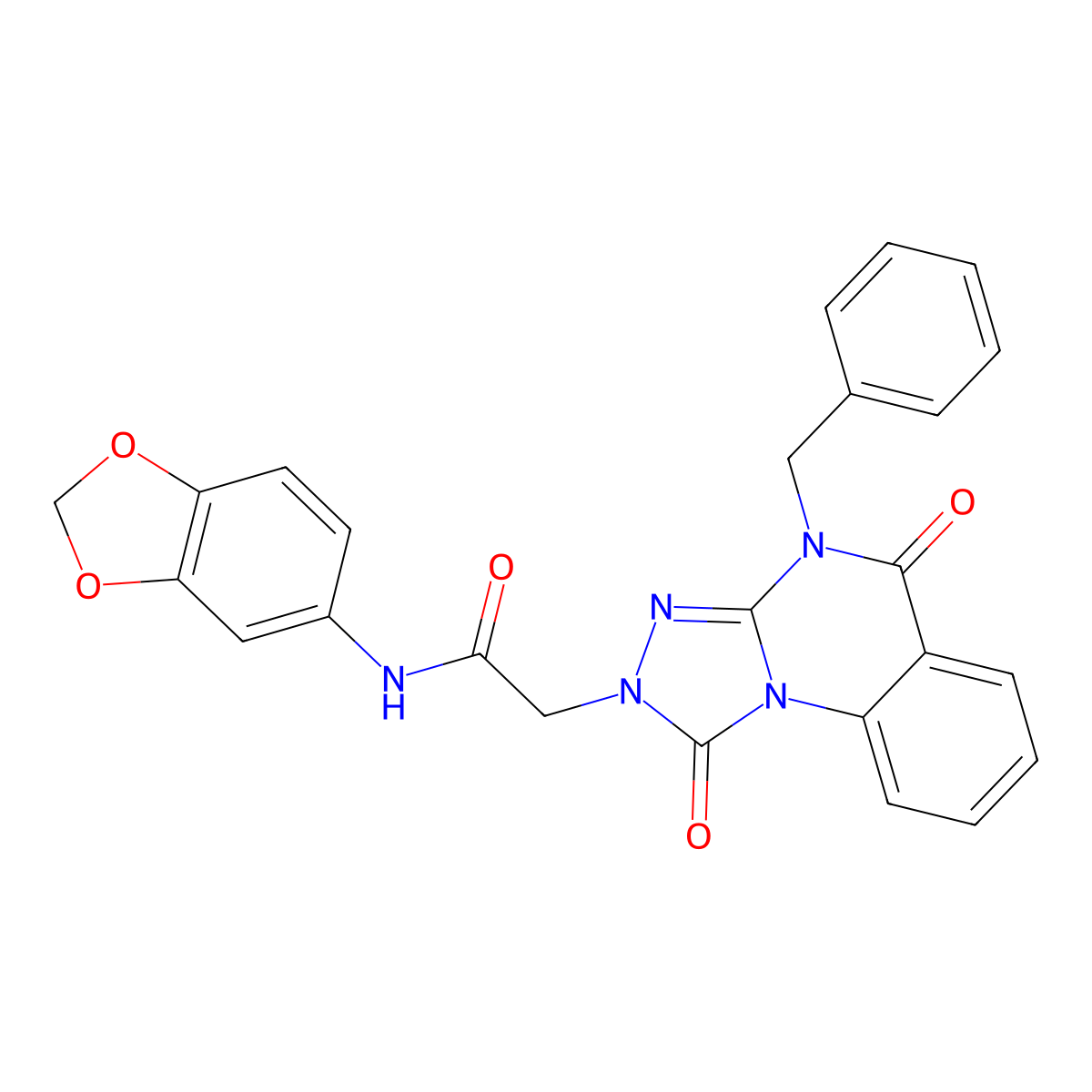 N-(benzo[d][1,3]dioxol-5-yl)-2-(4-benzyl-1,5-dioxo-4,5-dihydro-[1,2,4]triazolo[4,3-a]quinazolin-2(1H)-yl)acetamide molecular structure, CAS 1184972-03-9