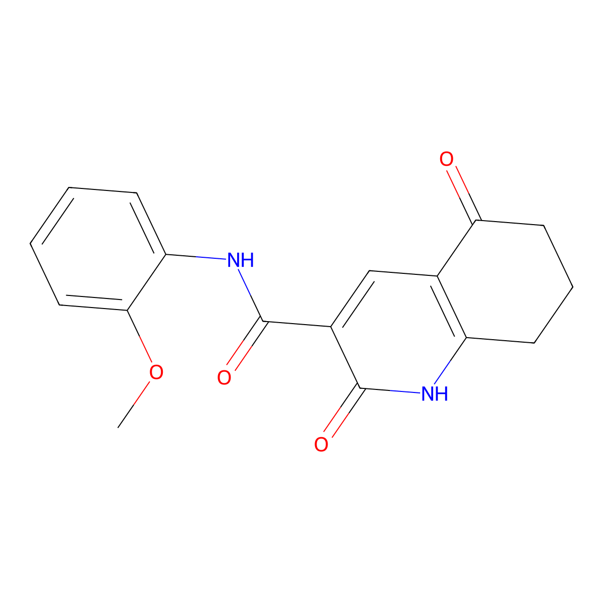N-(2-methoxyphenyl)-2,5-dioxo-1,2,5,6,7,8-hexahydroquinoline-3-carboxamide molecular structure, CAS 1184973-37-2