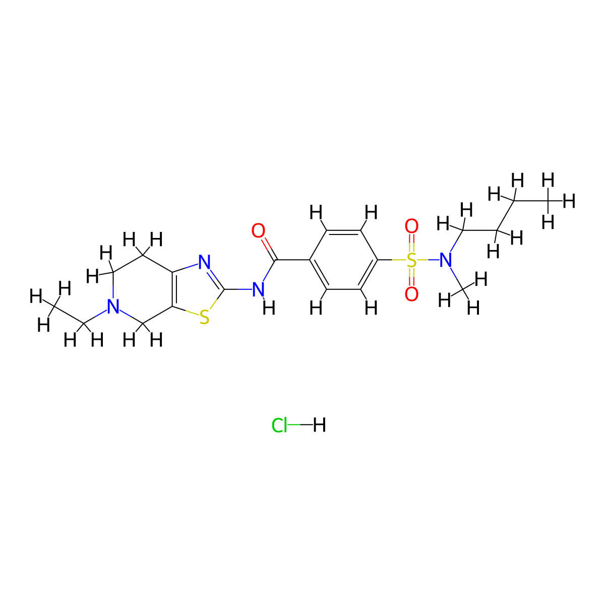 4-(N-butyl-N-methylsulfamoyl)-N-(5-ethyl-4,5,6,7-tetrahydrothiazolo[5,4-c]pyridin-2-yl)benzamide hydrochloride molecular structure, CAS 1184977-44-3