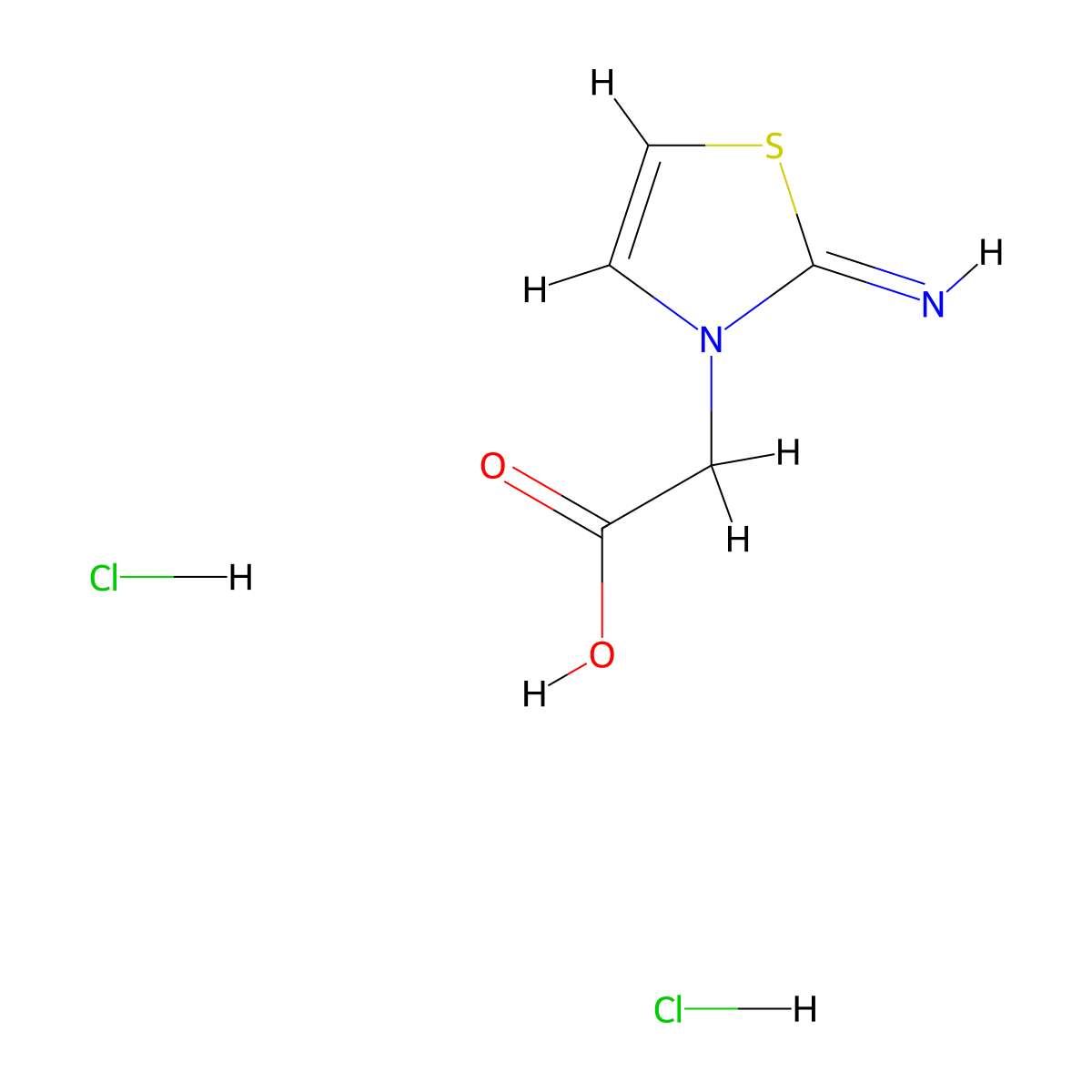 (2-Imino-thiazol-3-YL)-acetic acid dihydrochloride molecular structure, CAS 1184980-74-2