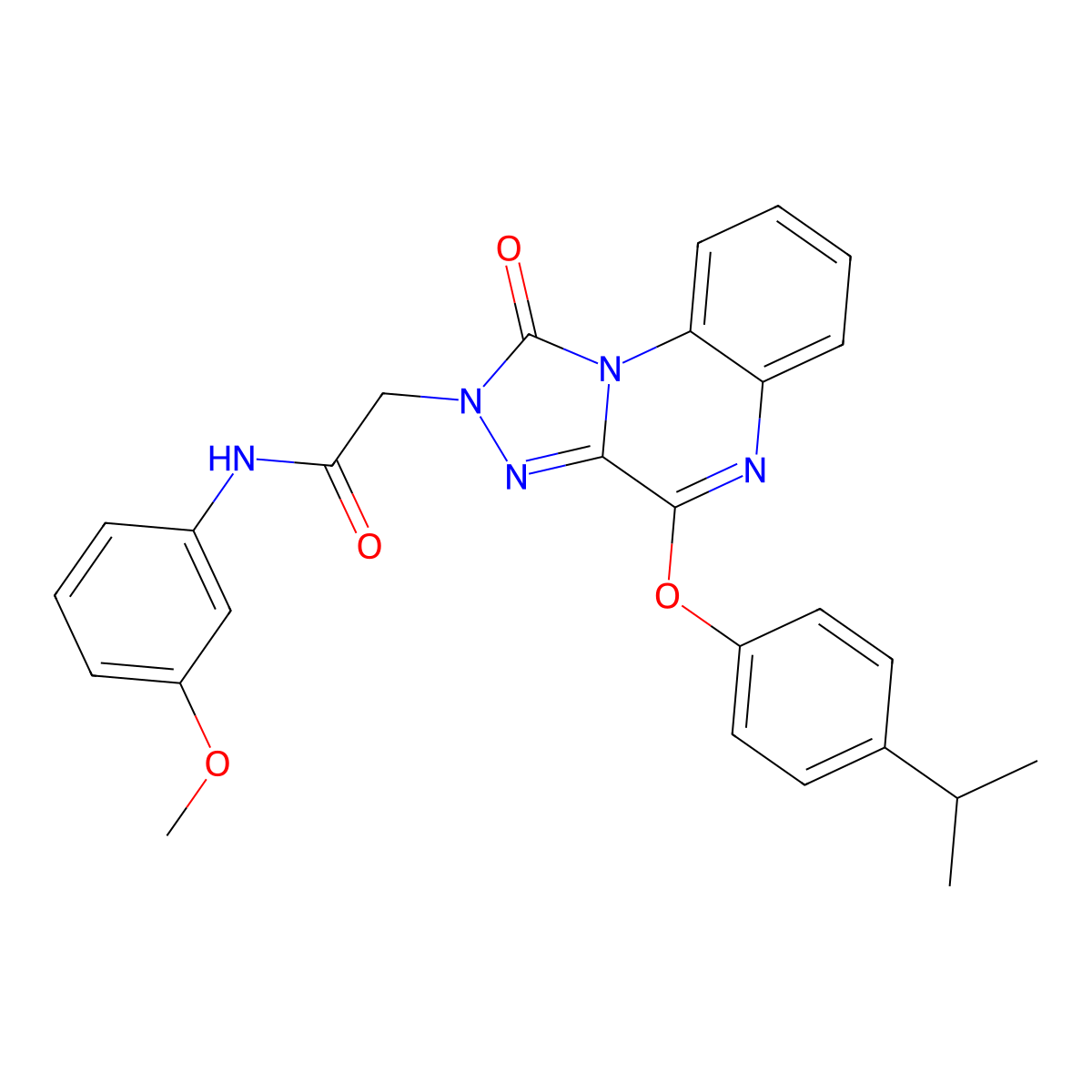 2-[4-(4-isopropylphenoxy)-1-oxo[1,2,4]triazolo[4,3-a]quinoxalin-2(1H)-yl]-N-(3-methoxyphenyl)acetamide molecular structure, CAS 1184981-24-5