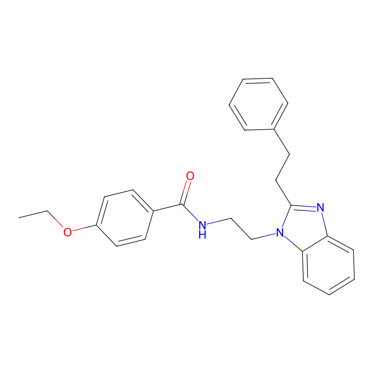 4-ethoxy-N-[2-(2-phenethyl-1H-1,3-benzimidazol-1-yl)ethyl]benzamide molecular structure, CAS 1184982-53-3
