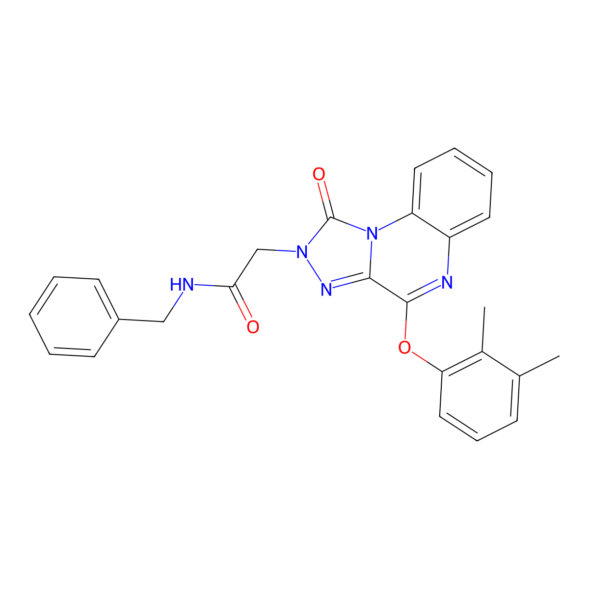 N-benzyl-2-(4-(2,3-dimethylphenoxy)-1-oxo-[1,2,4]triazolo[4,3-a]quinoxalin-2(1H)-yl)acetamide molecular structure, CAS 1184986-44-4