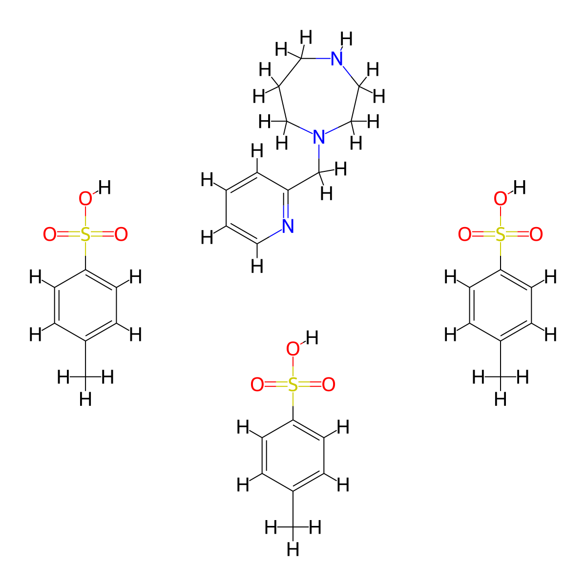 1-(2-Pyridinylmethyl)-1,4-diazepane tris(4-methylbenzenesulfonate) molecular structure, CAS 1184987-92-5