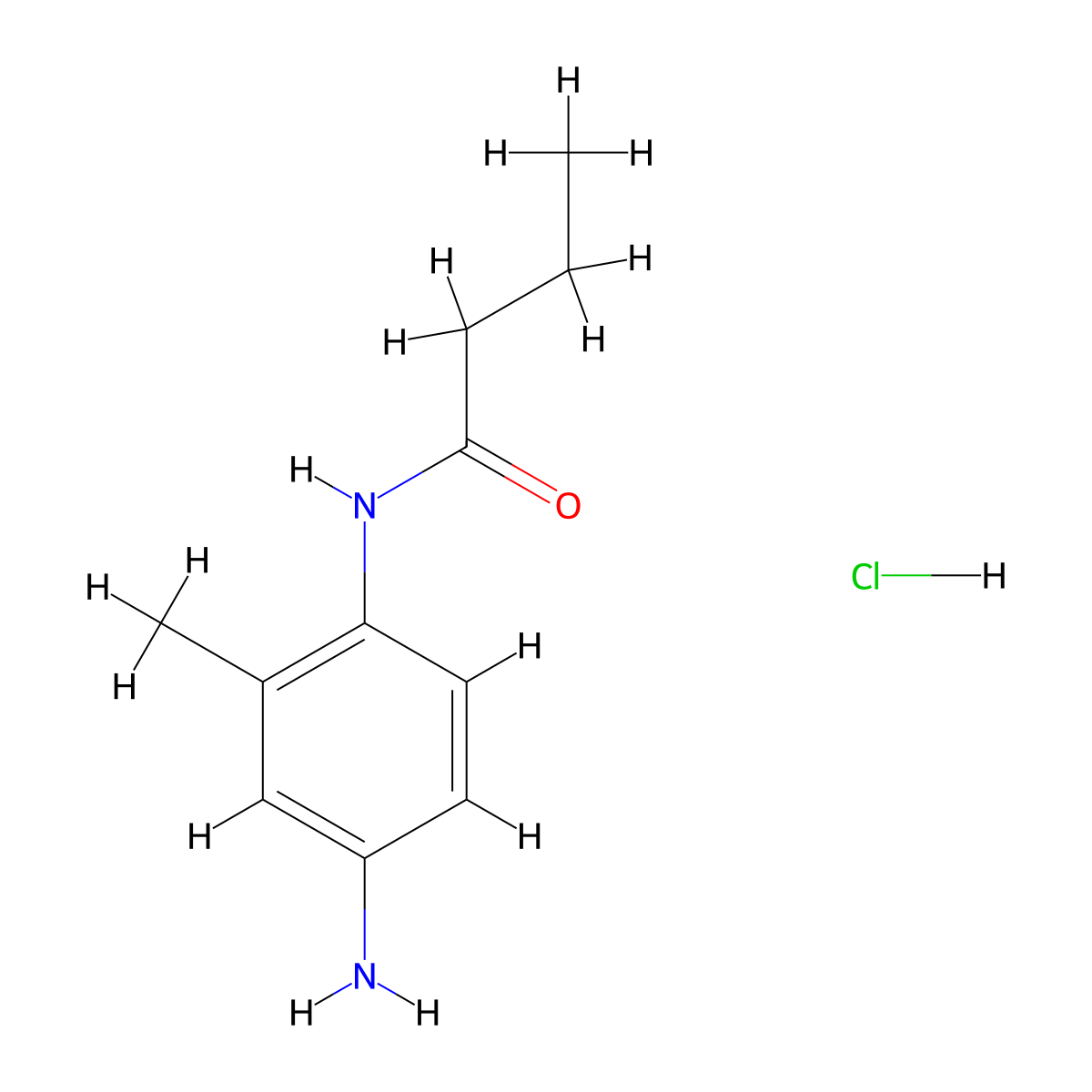 N-(4-Amino-2-methylphenyl)butanamide hydrochloride molecular structure, CAS 1184988-39-3