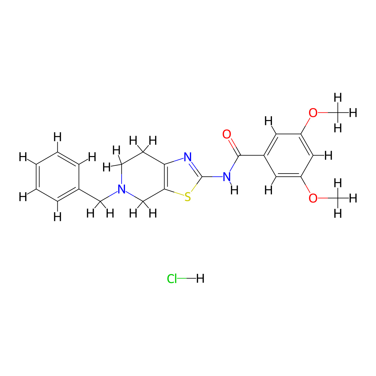 N-(5-benzyl-4,5,6,7-tetrahydrothiazolo[5,4-c]pyridin-2-yl)-3,5-dimethoxybenzamide hydrochloride molecular structure, CAS 1184988-89-3