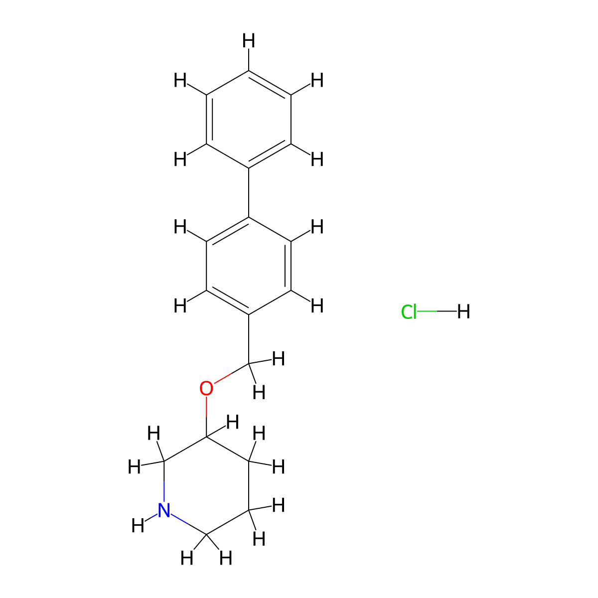 3-([1,1'-Biphenyl]-4-ylmethoxy)piperidine hydrochloride molecular structure, CAS 1184989-56-7