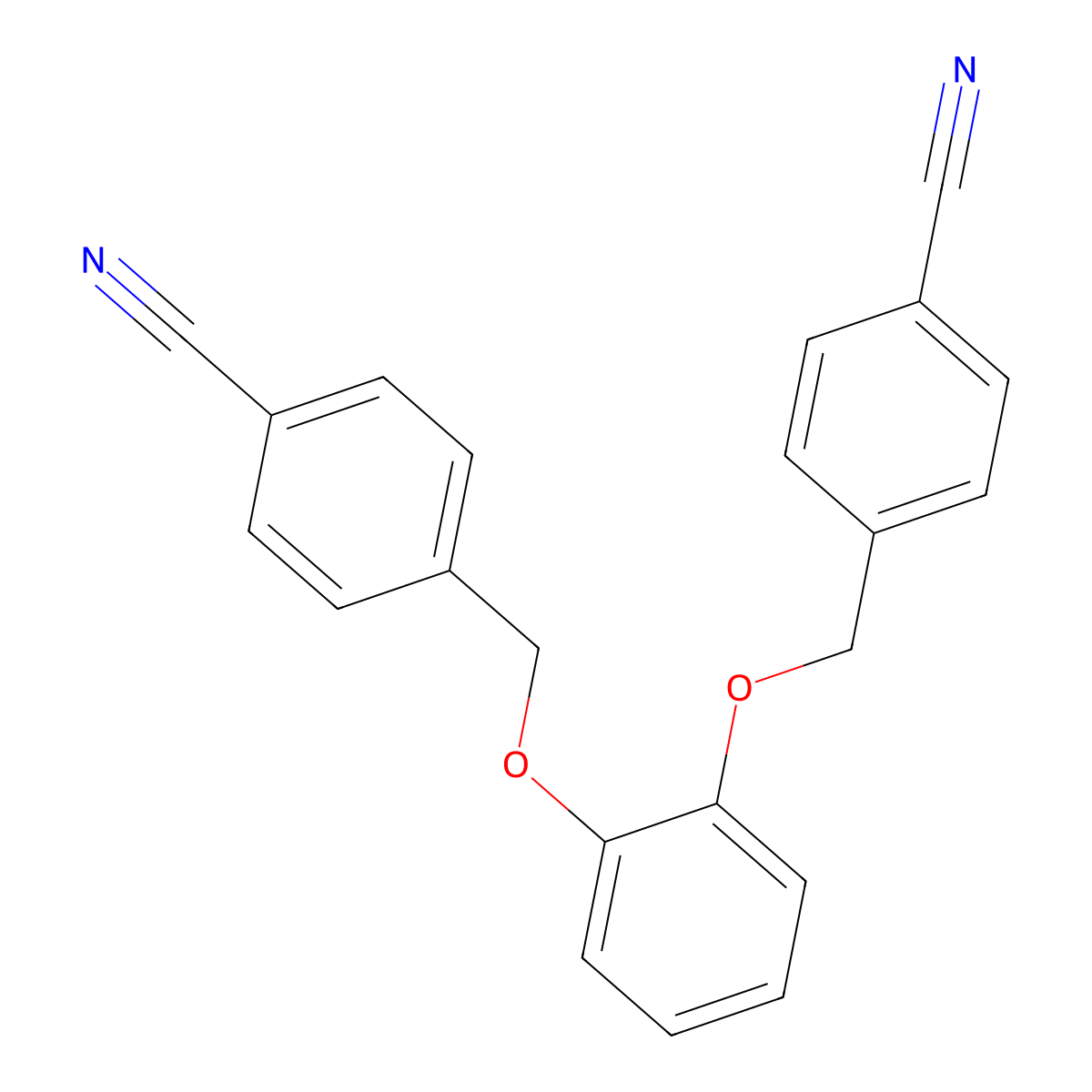 4,4'-[1,2-Phenylenebis(oxymethylene)]dibenzonitrile molecular structure, CAS 118499-73-3
