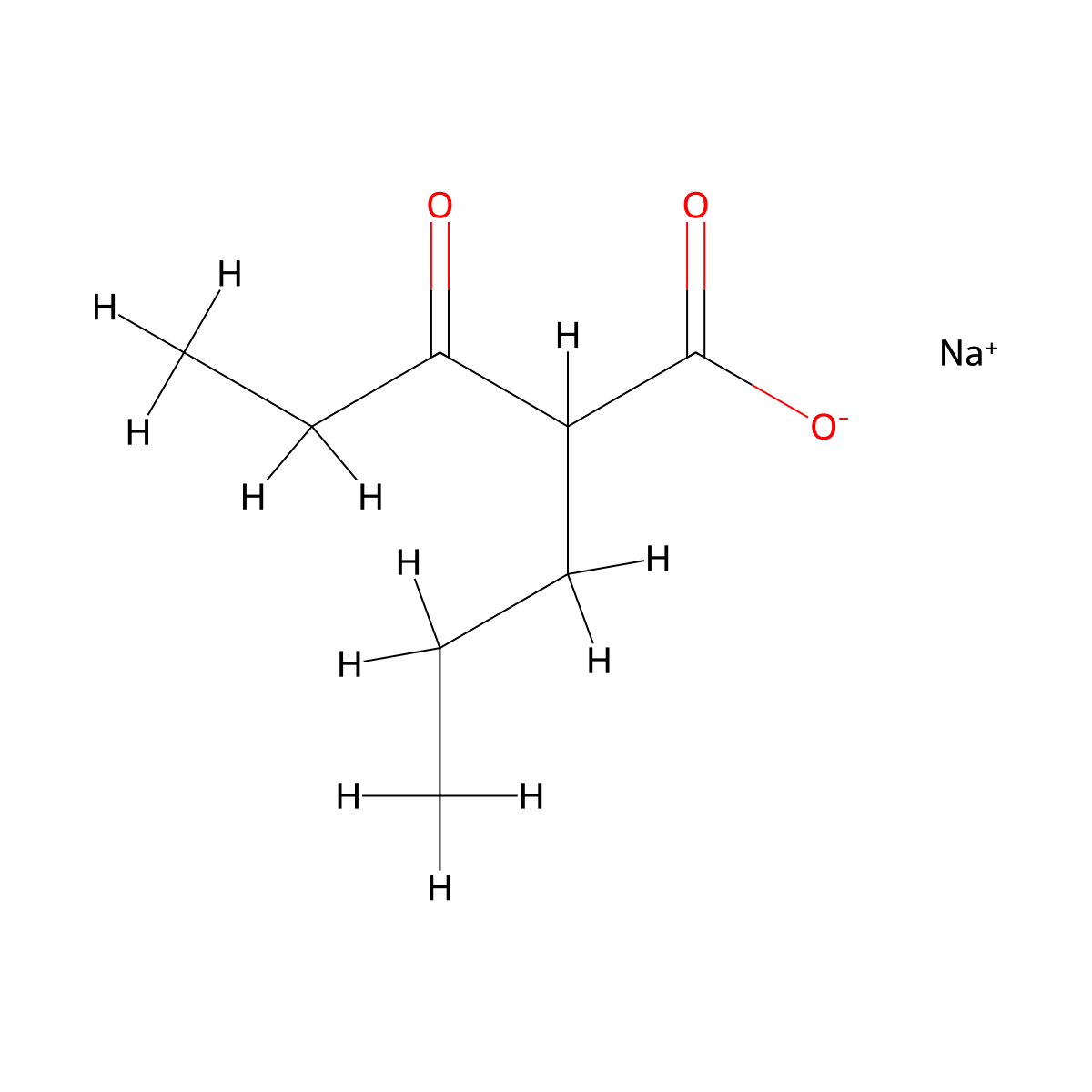 Sodium 3-oxo-2-propylpentanoate molecular structure, CAS 1184991-15-8