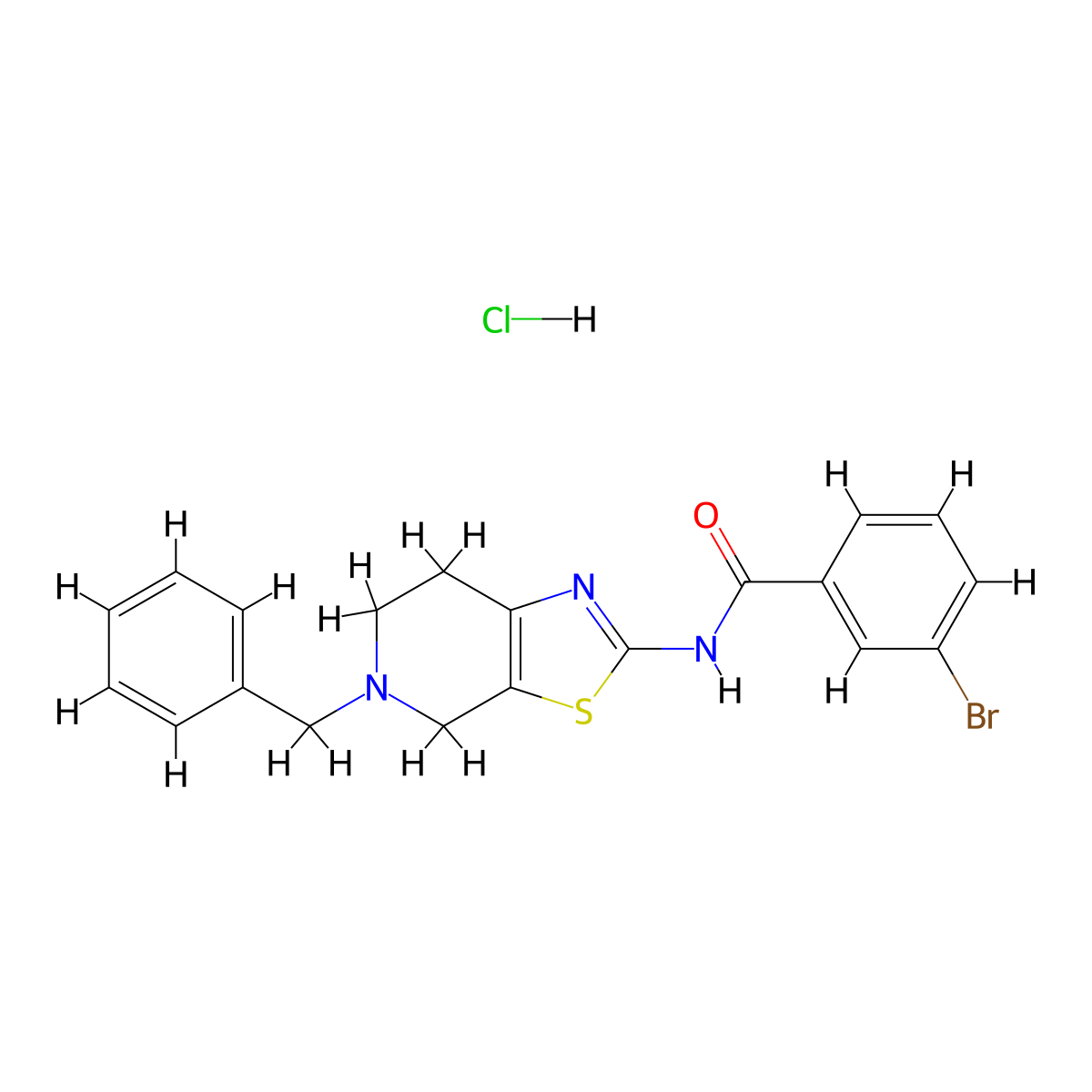 N-(5-benzyl-4,5,6,7-tetrahydrothiazolo[5,4-c]pyridin-2-yl)-3-bromobenzamide hydrochloride molecular structure, CAS 1184992-49-1