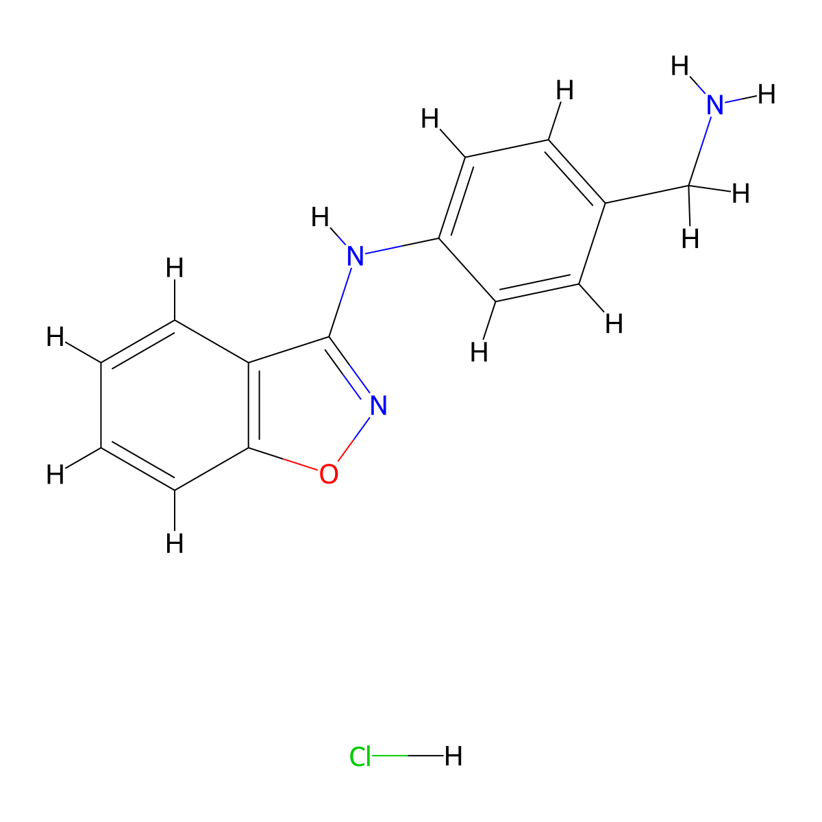N-(4-(Aminomethyl)phenyl)benzo[D]isoxazol-3-amine hydrochloride molecular structure, CAS 1184997-37-2